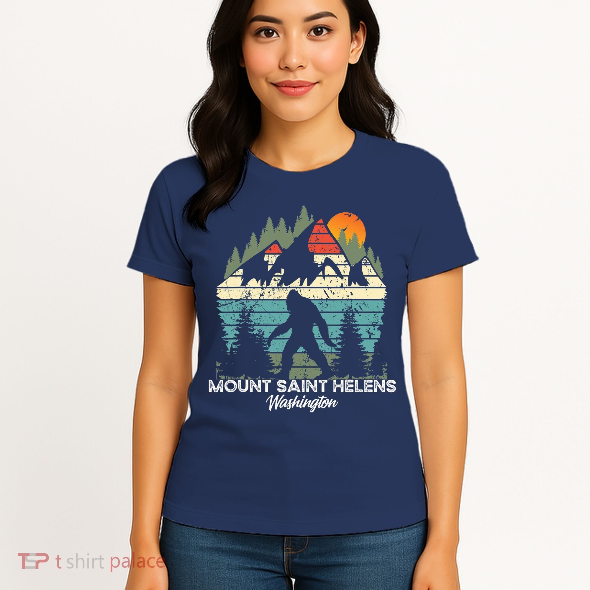 Mount Saint Helens Washington National Park Retro 80's Women's T-Shirt