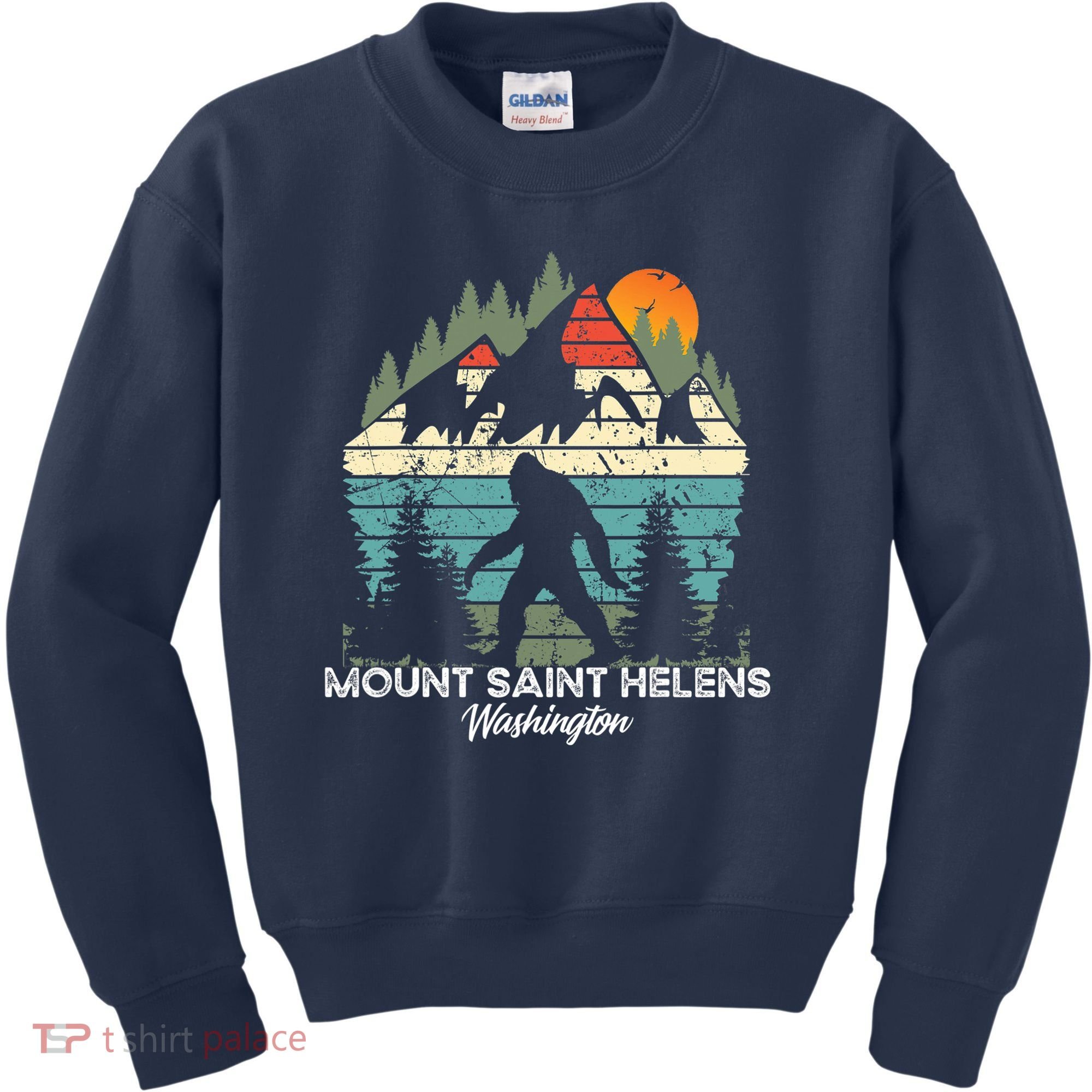 Mount Saint Helens Washington National Park Retro 80's Kids Sweatshirt