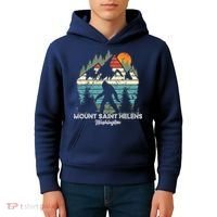 Mount Saint Helens Washington National Park Retro 80's Kids Hoodie thumb 4