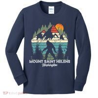 Mount Saint Helens Washington National Park Retro 80's Kids Long Sleeve Shirt thumb 0