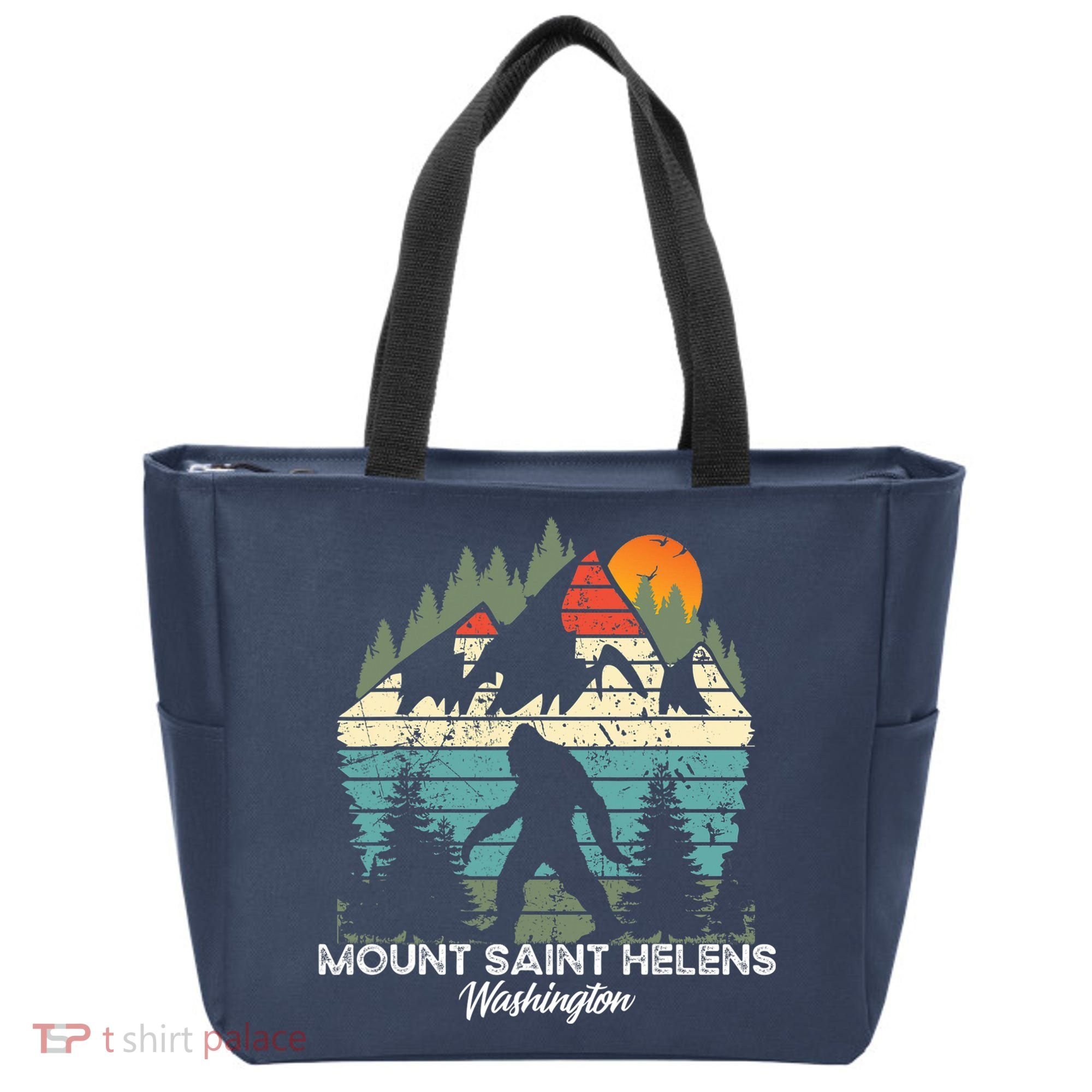 Mount Saint Helens Washington National Park Retro 80's Tote Bag