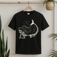 Mermaid Skeleton Halloween Costume T-Shirt thumb 2