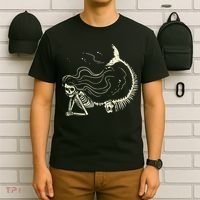 Mermaid Skeleton Halloween Costume T-Shirt thumb 6