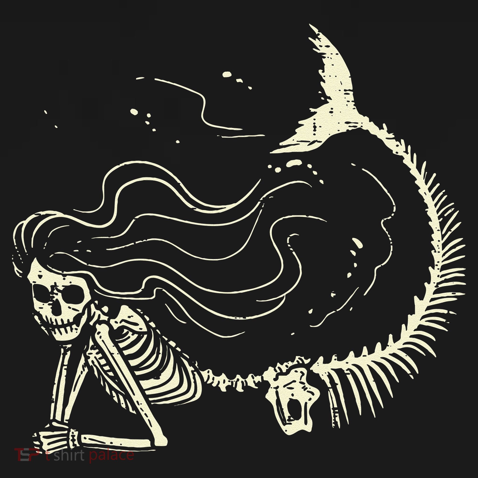 Mermaid Skeleton Halloween Costume Pajama Set