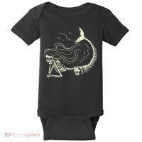 Mermaid Skeleton Halloween Costume Baby Bodysuit thumb 0