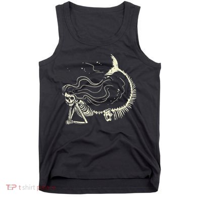 Mermaid Skeleton Halloween Costume Tank Top