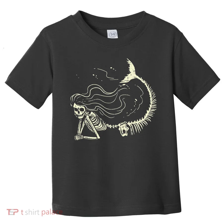 Mermaid Skeleton Halloween Costume Toddler T-Shirt