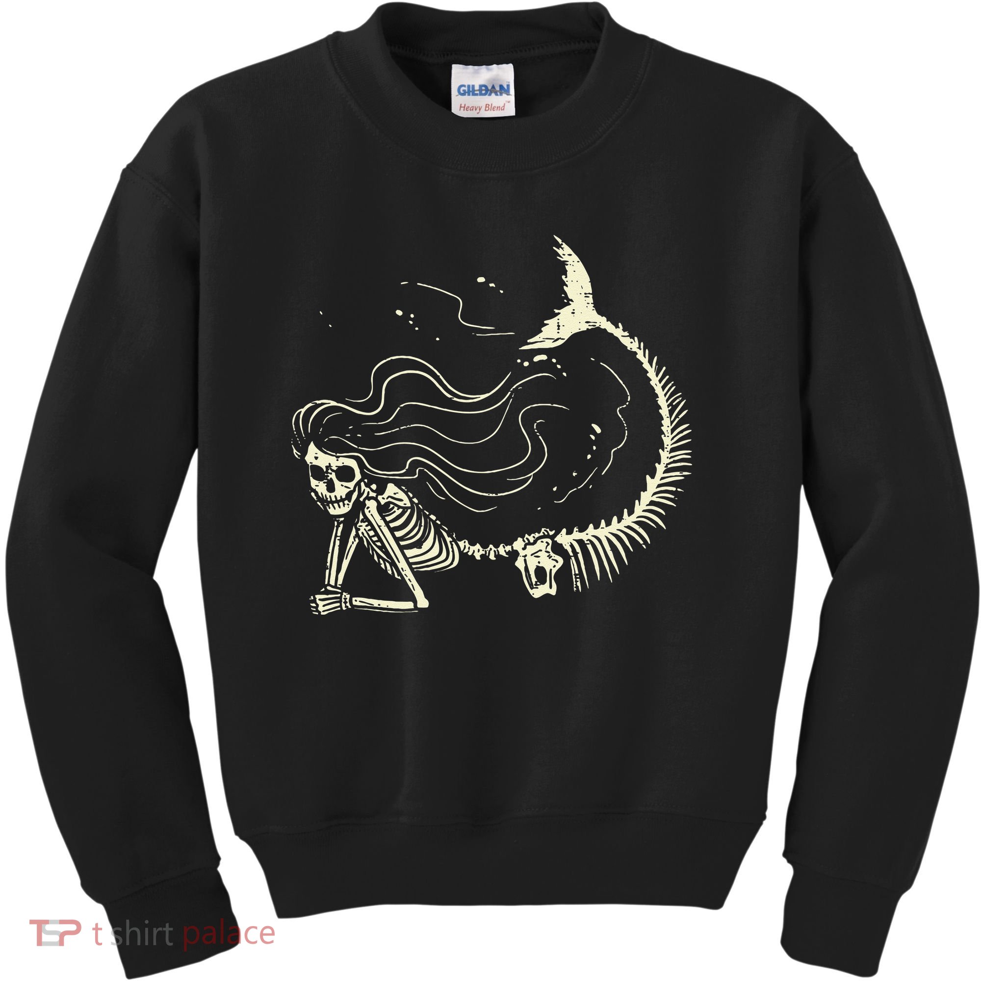 Mermaid Skeleton Halloween Costume Kids Sweatshirt