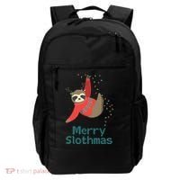 Merry Slothmas Hanging On Christmas Lights Backpack thumb 0