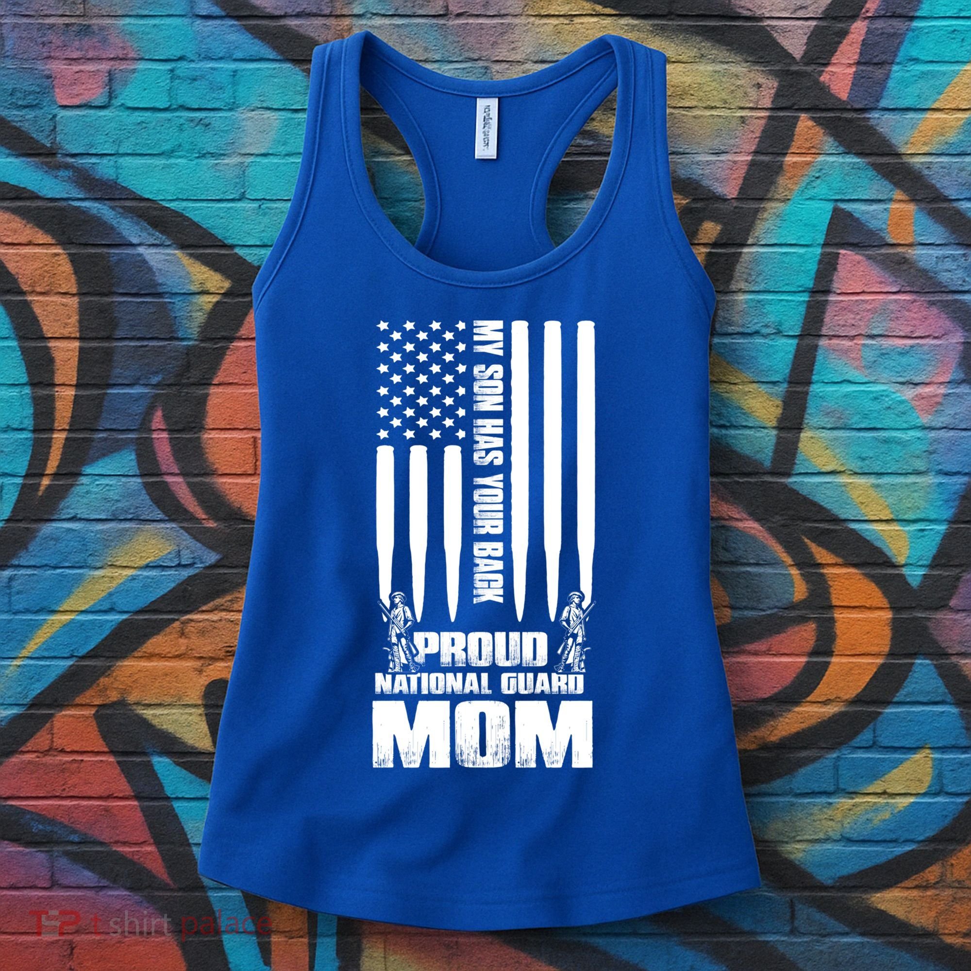 My Son Has Your Back Proud National Guard Mom Army Mom Gift Women's Tank Top
