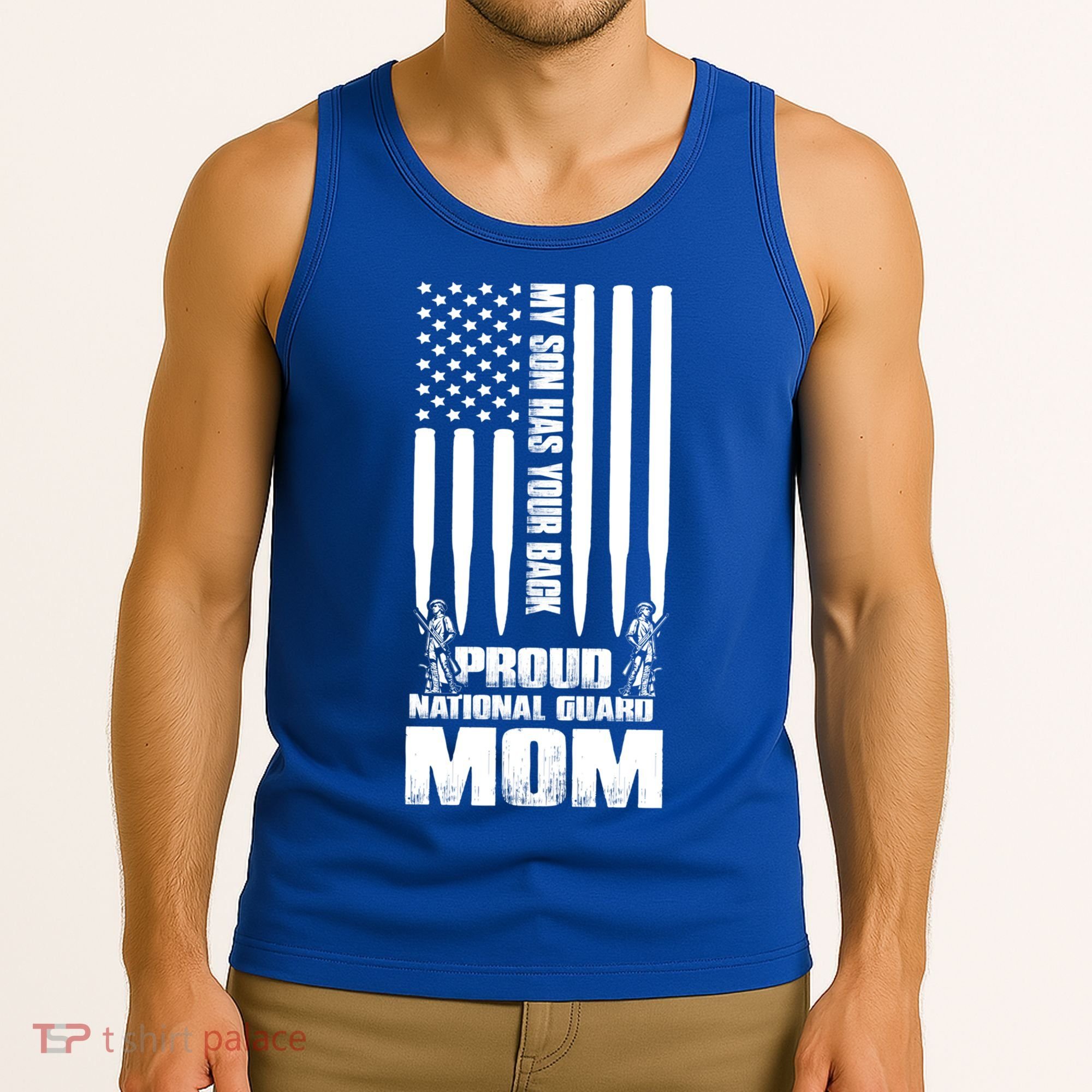 My Son Has Your Back Proud National Guard Mom Army Mom Gift Tank Top