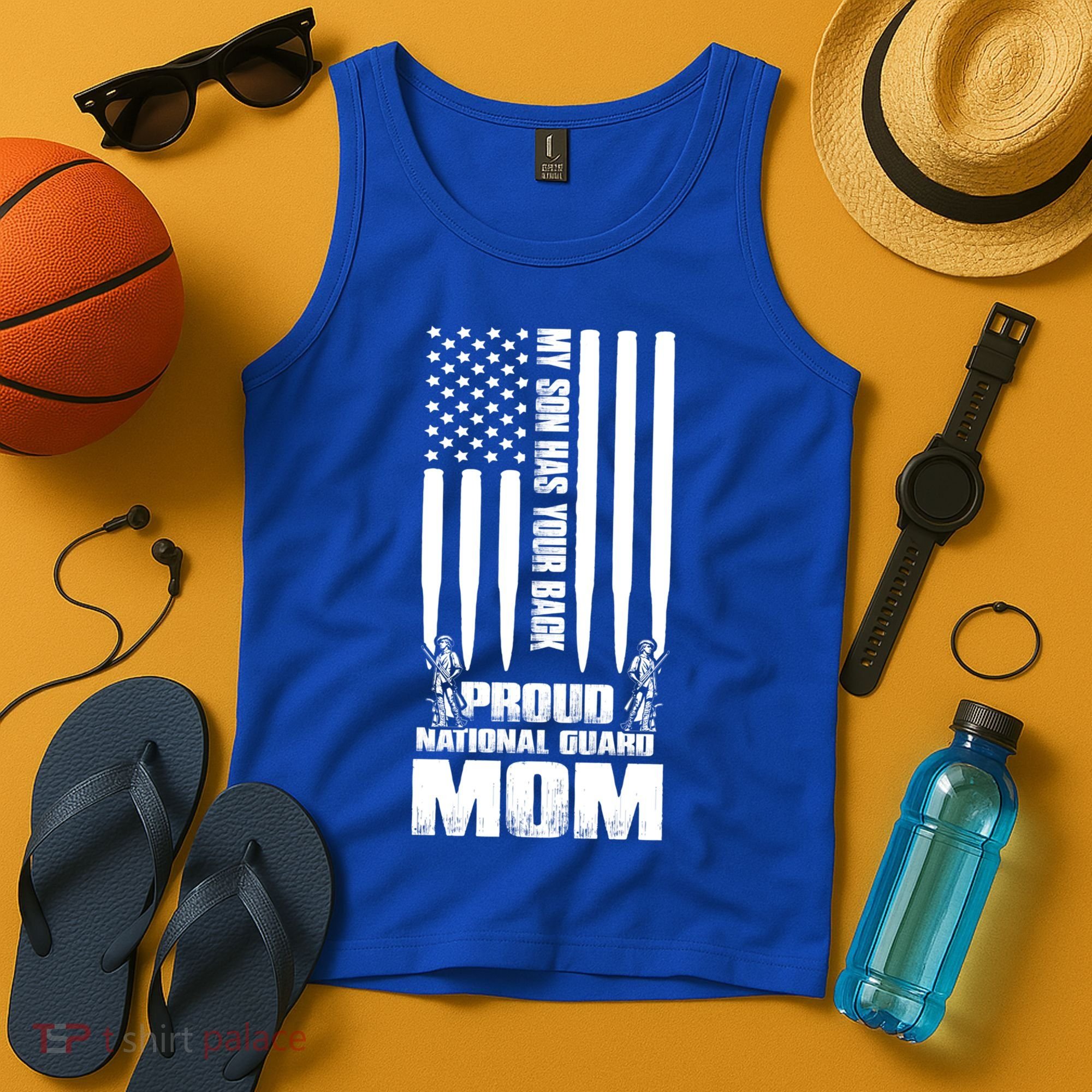 My Son Has Your Back Proud National Guard Mom Army Mom Gift Tank Top