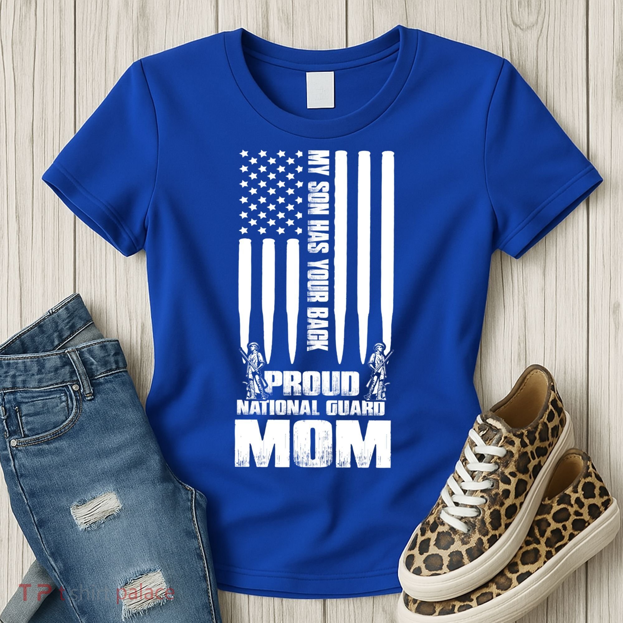 My Son Has Your Back Proud National Guard Mom Army Mom Gift Women's T-Shirt