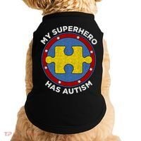 My Superhero Has Autism Awareness Gift Support Gift Doggie Tank thumb 0
