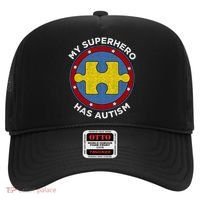 My Superhero Has Autism Awareness Gift Support Gift Hat thumb 0