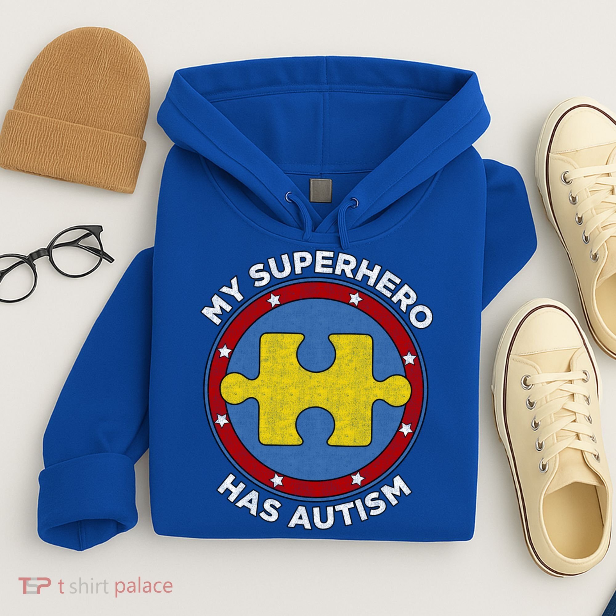 My Superhero Has Autism Awareness Gift Support Gift Hoodie
