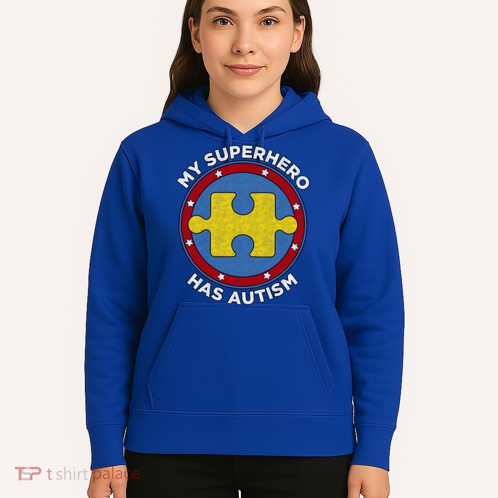 My Superhero Has Autism Awareness Gift Support Gift Hoodie