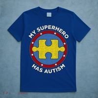 My Superhero Has Autism Awareness Gift Support Gift T-Shirt thumb 5