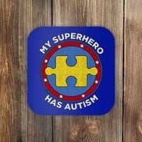My Superhero Has Autism Awareness Gift Support Gift Coaster thumb 0