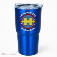 My Superhero Has Autism Awareness Gift Support Gift Tumbler thumb 0