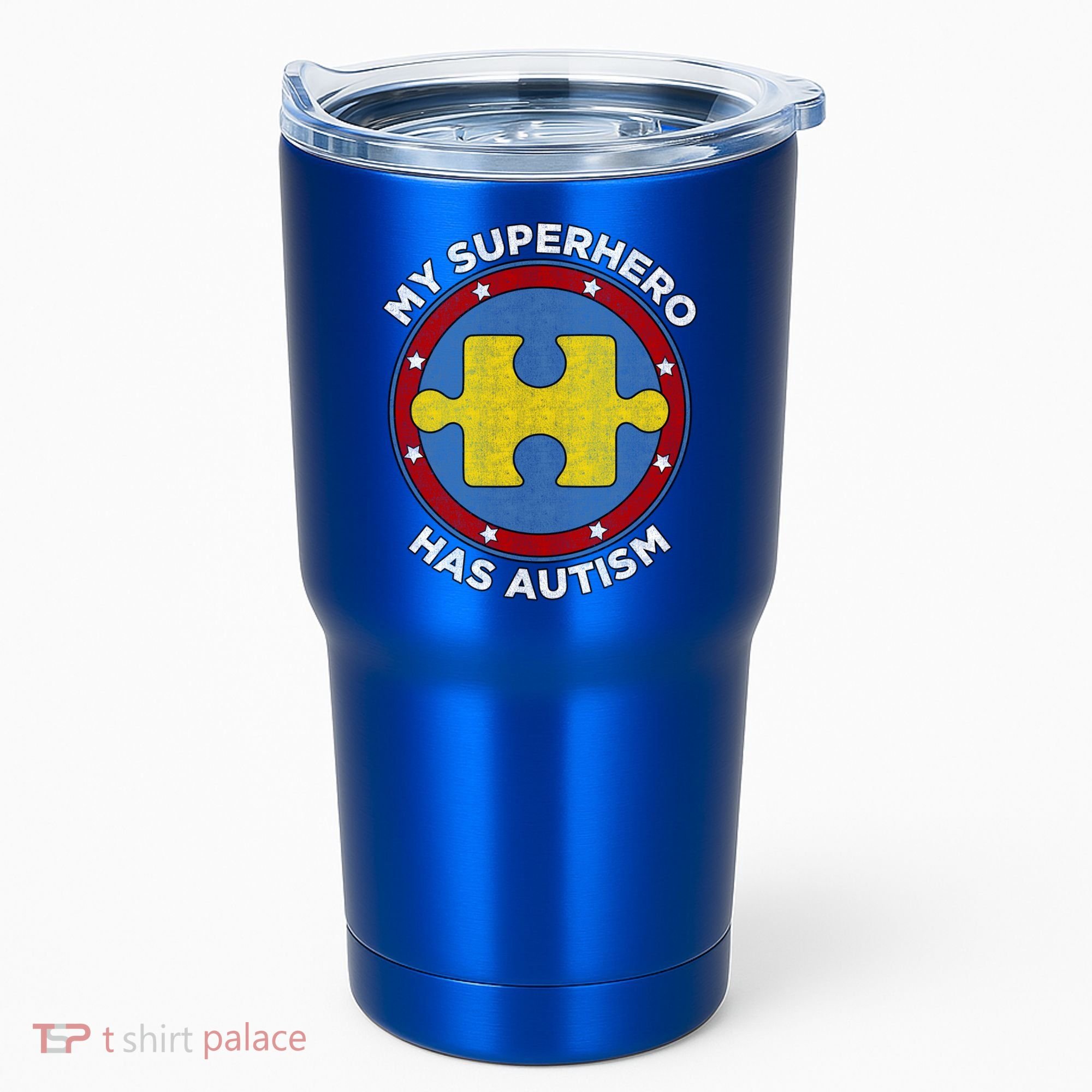 My Superhero Has Autism Awareness Gift Support Gift Tumbler