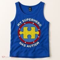 My Superhero Has Autism Awareness Gift Support Gift Tank Top thumb 2