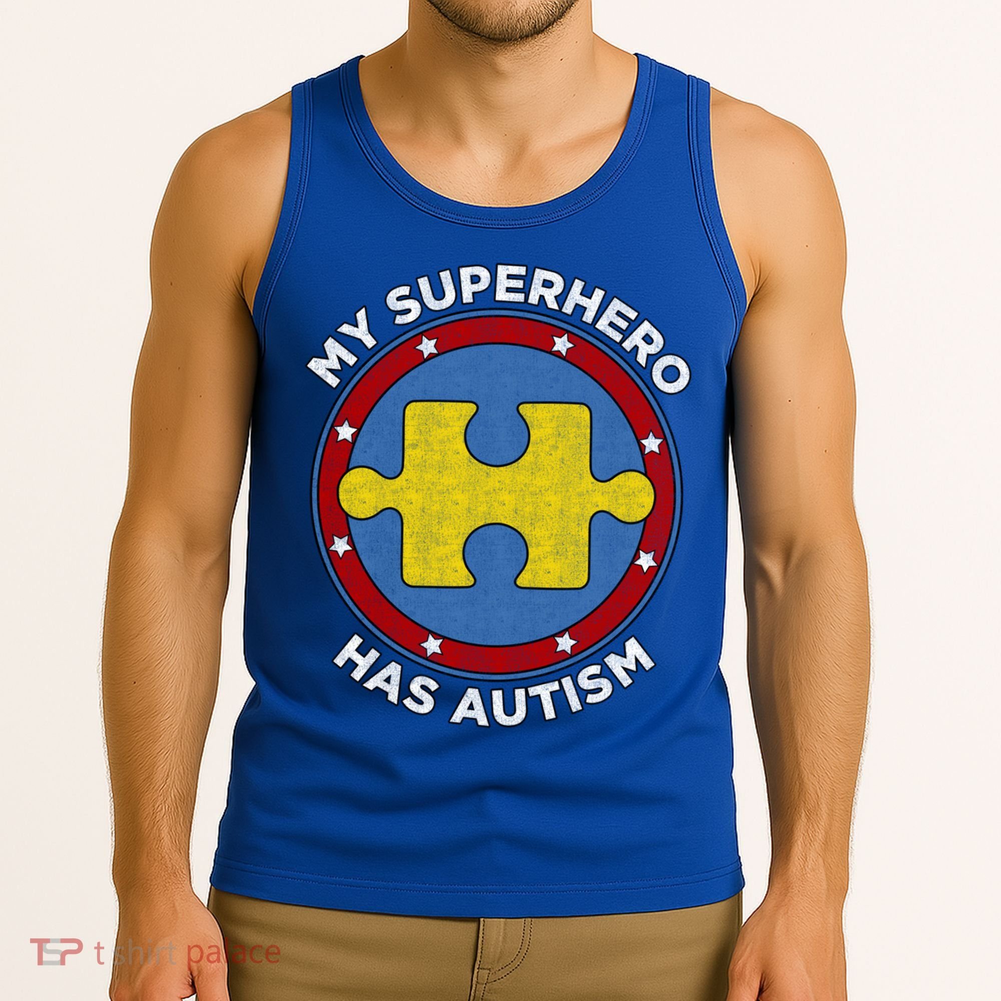 My Superhero Has Autism Awareness Gift Support Gift Tank Top