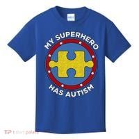 My Superhero Has Autism Awareness Gift Support Gift Kids T-Shirt thumb 0