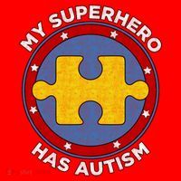My Superhero Has Autism Awareness Gift Support Gift Santa Hat thumb 1