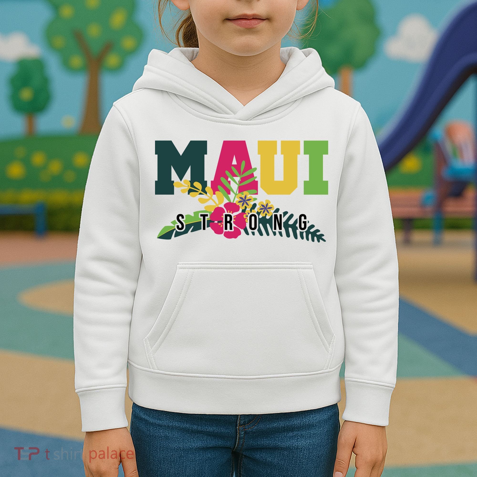 Maui Strong Hawaii Wildfire Relief Kids Hoodie