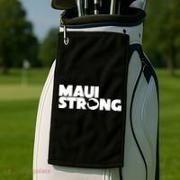Maui Strong Hawaii Wildfire Golf Towel thumb 2