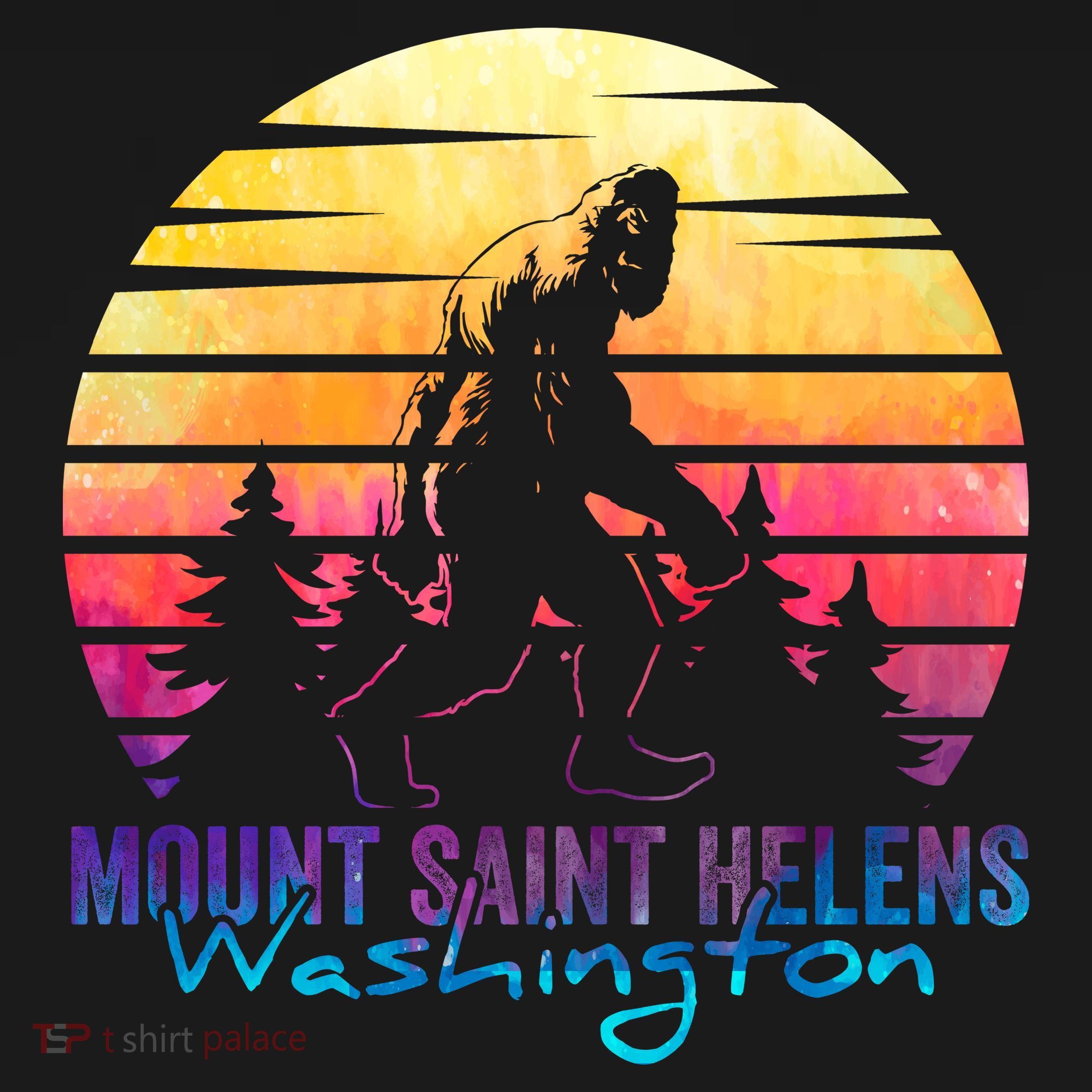Mount Saint Helens Washington National Park Retro 80's Backpack