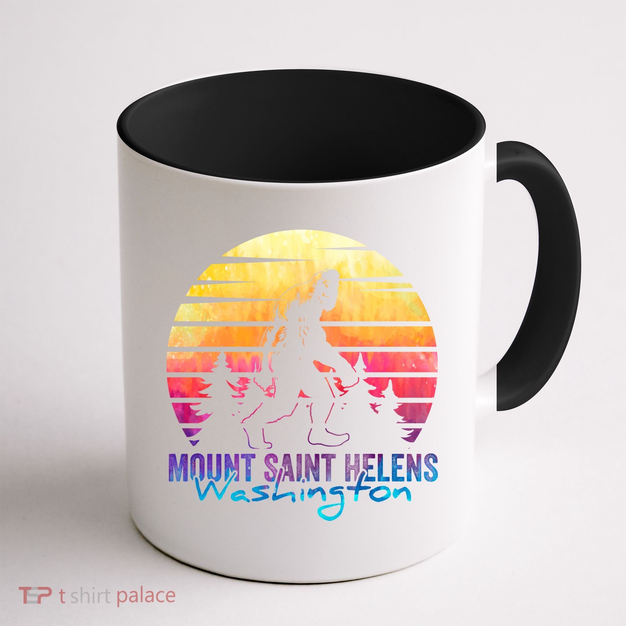 Mount Saint Helens Washington National Park Retro 80's Coffee Mug