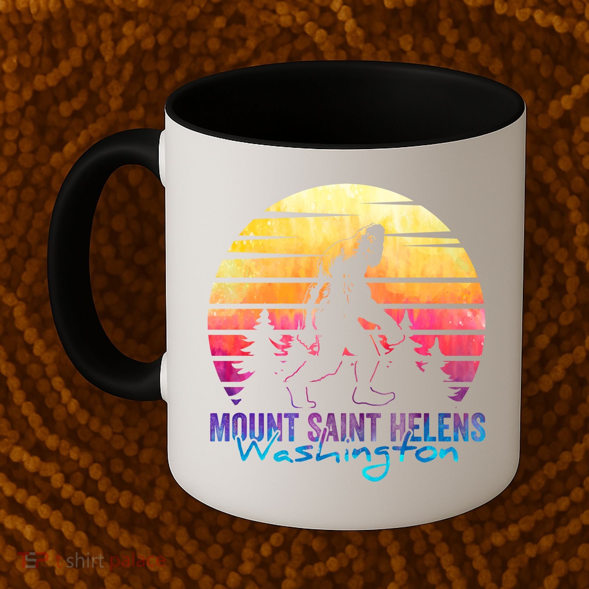 Mount Saint Helens Washington National Park Retro 80's Coffee Mug