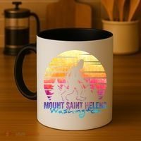 Mount Saint Helens Washington National Park Retro 80's Coffee Mug thumb 4