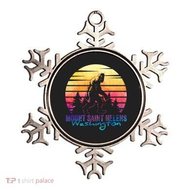 Mount Saint Helens Washington National Park Retro 80's Ornament