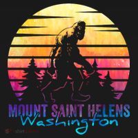 Mount Saint Helens Washington National Park Retro 80's Ornament thumb 1