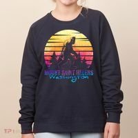 Mount Saint Helens Washington National Park Retro 80's Women's Sweatshirt thumb 0