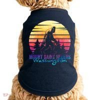 Mount Saint Helens Washington National Park Retro 80's Doggie Tank thumb 0