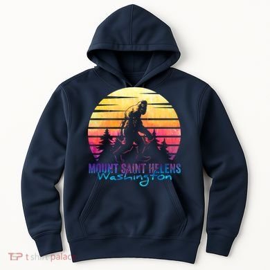 Mount Saint Helens Washington National Park Retro 80's Hoodie