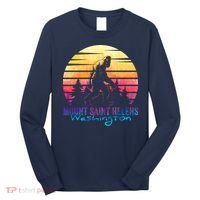 Mount Saint Helens Washington National Park Retro 80's Long Sleeve Shirt thumb 0