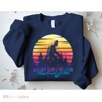 Mount Saint Helens Washington National Park Retro 80's Sweatshirt thumb 2