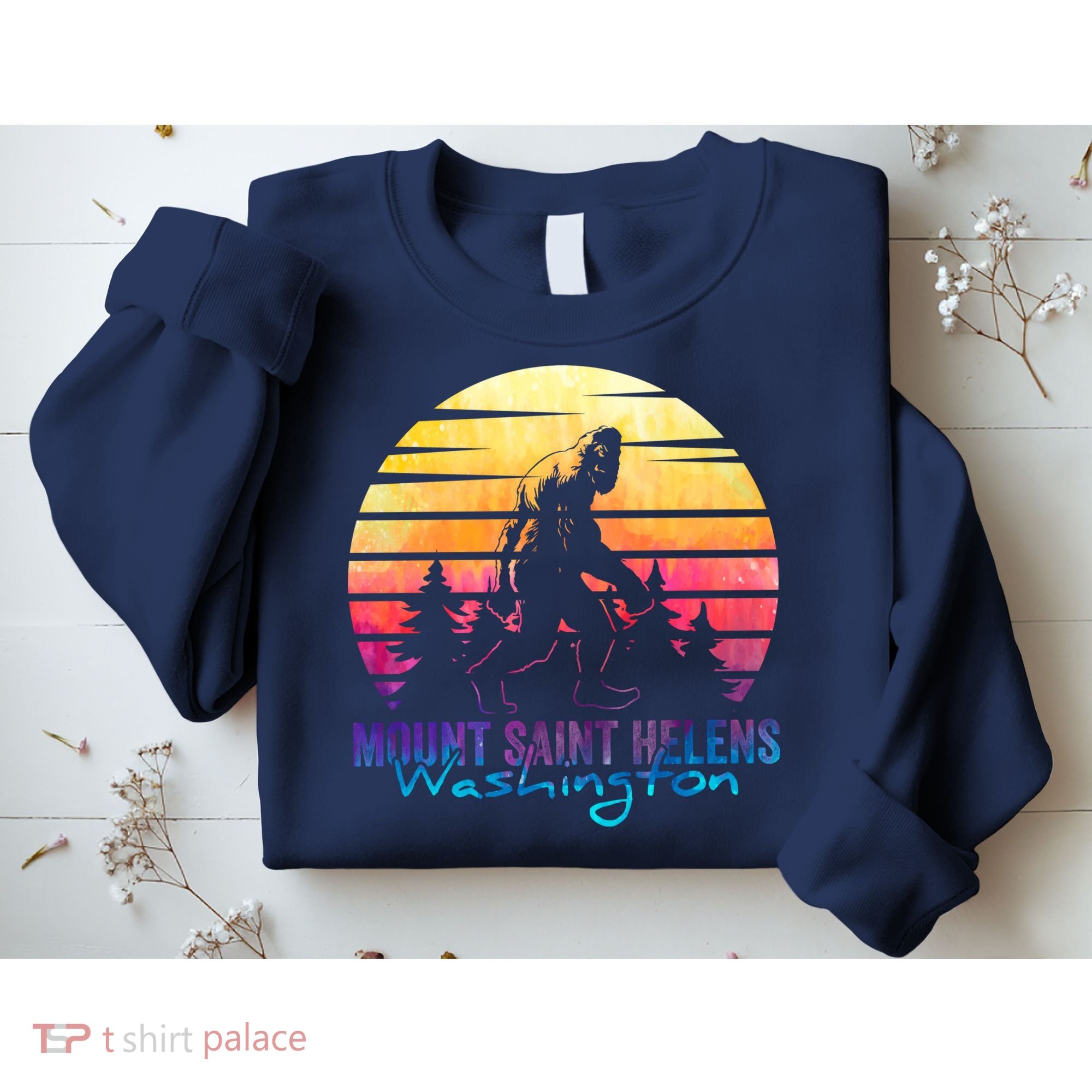 Mount Saint Helens Washington National Park Retro 80's Sweatshirt