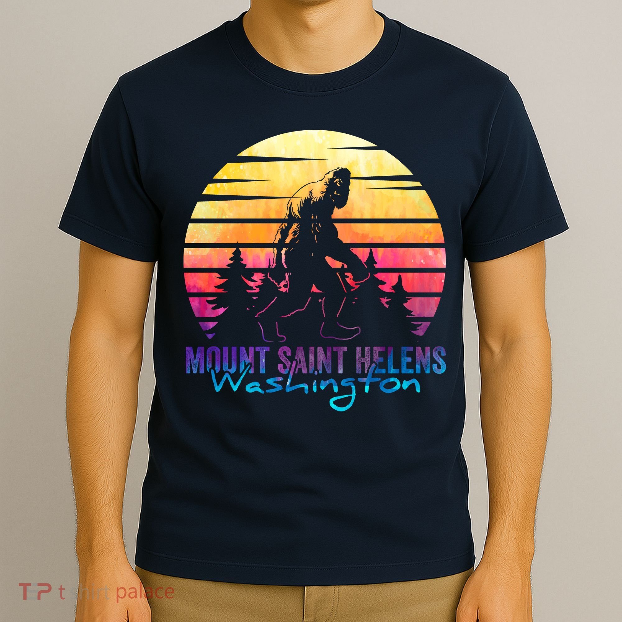 Mount Saint Helens Washington National Park Retro 80's T-Shirt