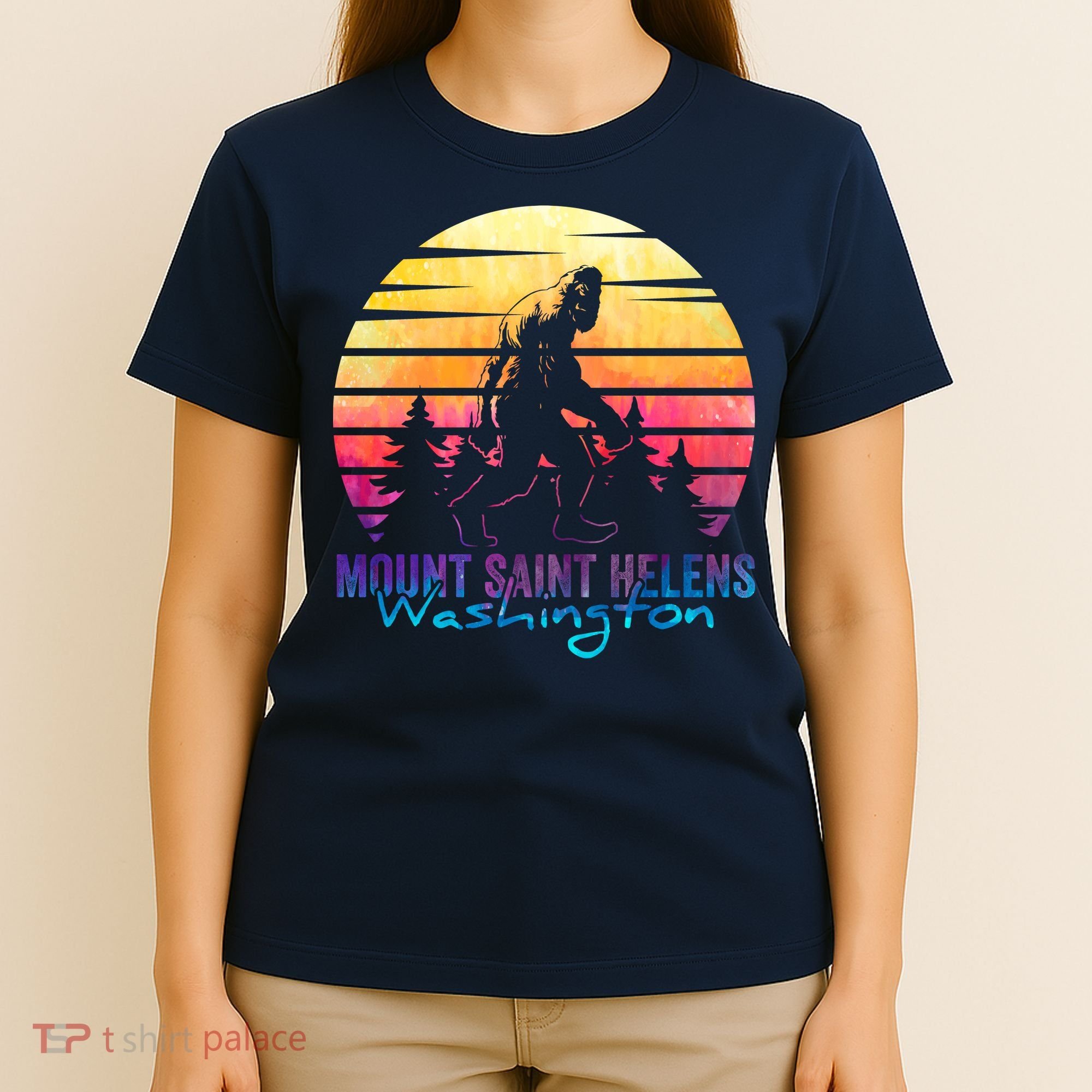 Mount Saint Helens Washington National Park Retro 80's T-Shirt