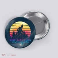 Mount Saint Helens Washington National Park Retro 80's Button thumb 0