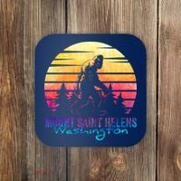 Mount Saint Helens Washington National Park Retro 80's Coaster thumb 0