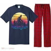 Mount Saint Helens Washington National Park Retro 80's Pajama Set thumb 0