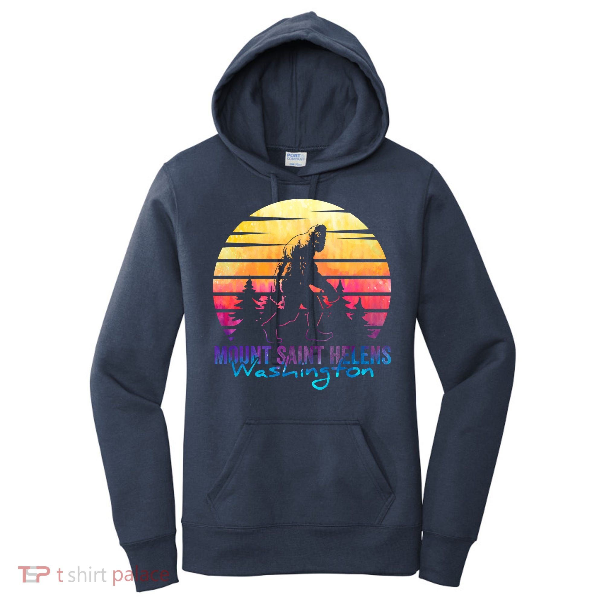Mount Saint Helens Washington National Park Retro 80's Women's Hoodie