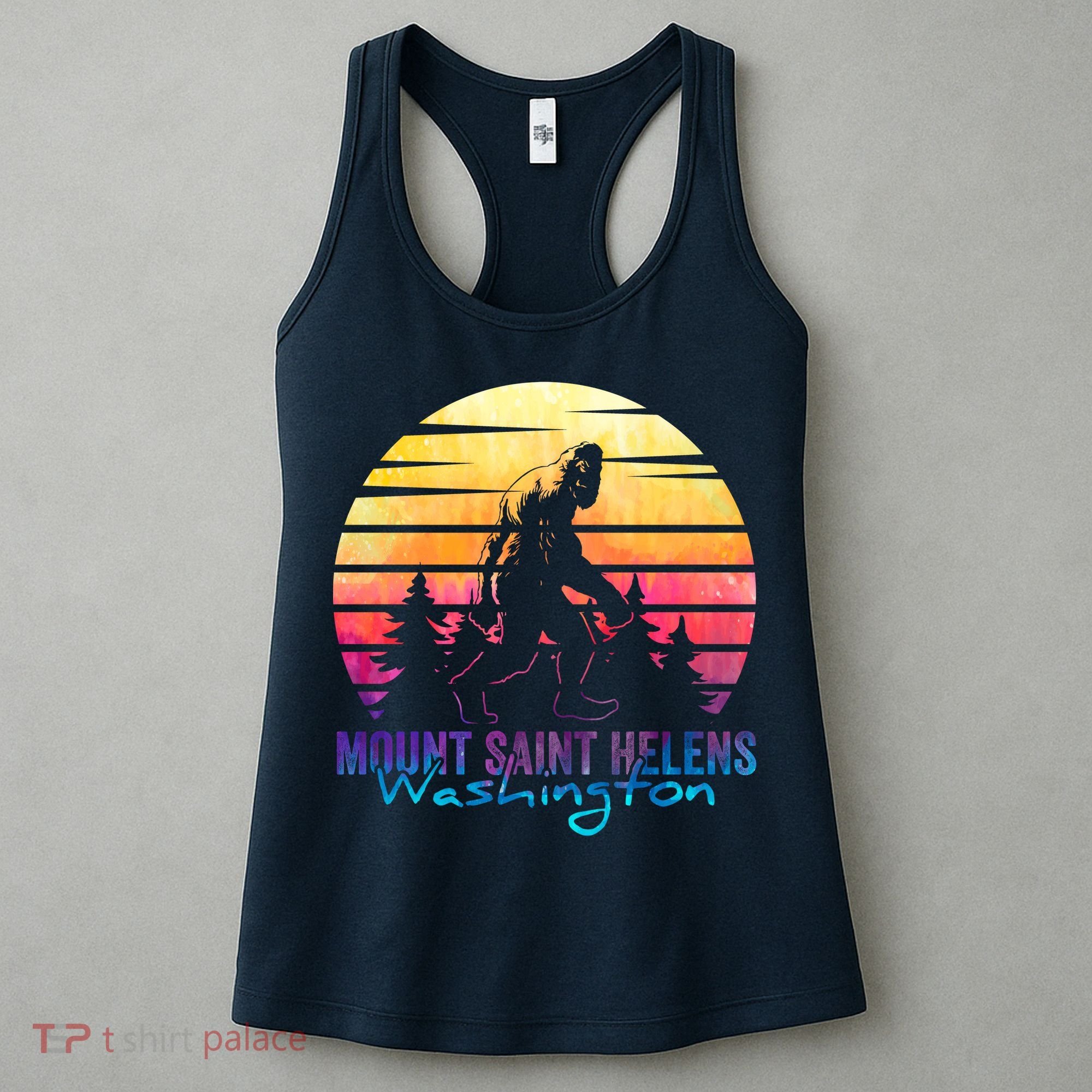 Mount Saint Helens Washington National Park Retro 80's Women's Tank Top